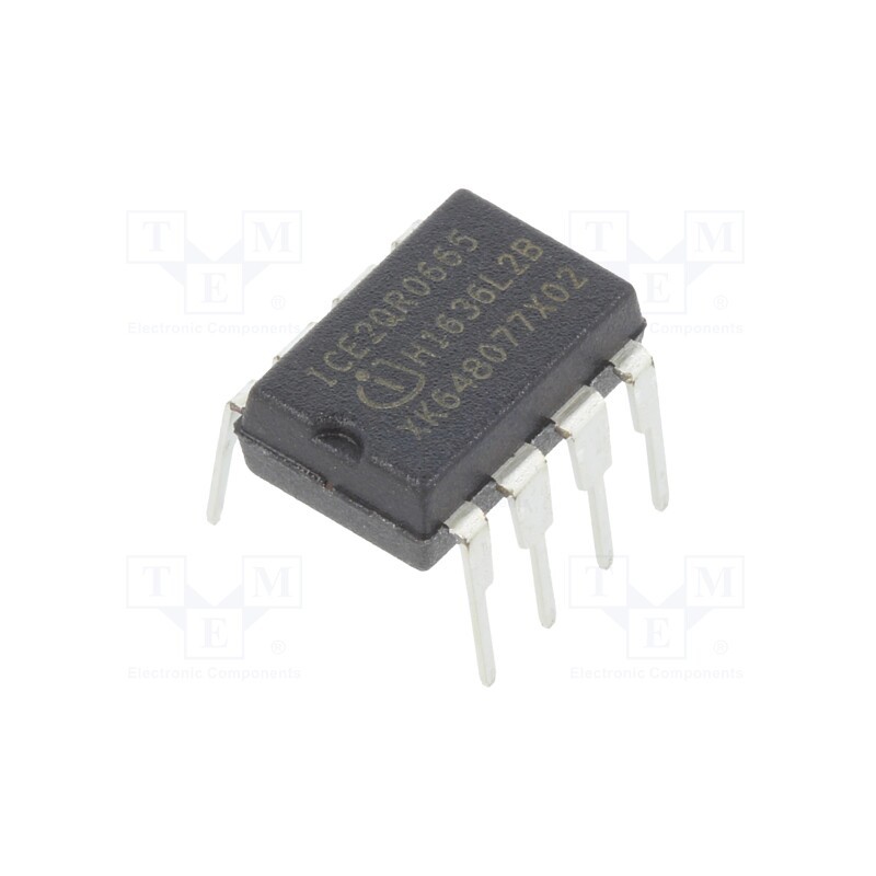 10 pcs : ICE2QR0665XKLA1 - IC: PMIC, PWM controller, Ch: 1, Uoper: 10.5÷24V, DIP8, SMPS