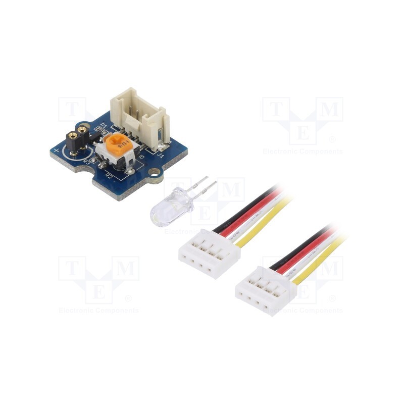 10 pcs : WHITE LED - Module: LED, Grove Interface (4-wire), Grove, module, 3.3÷5VDC