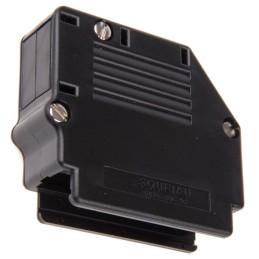 1 pcs - Amphenol ICC 863093C Series Thermoplastic Angled, Straight D Sub Backshell, 50 Way, Strain Relief