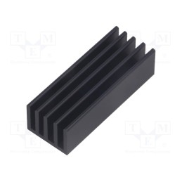 10 pcs : SK 633 50 SA - Heatsink: extruded, grilled, black, L: 50mm, W: 19mm, H: 14mm