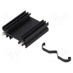 10 pcs : PR28/38/MC - Heatsink: extruded, H, TO202,TO218,TO220,TOP3, black, L: 38mm