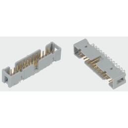1 pcs - 3M 2500 Series Right Angle Through Hole PCB Header, 34 Contact(s), 2.54mm Pitch, 2 Row(s), Shrouded