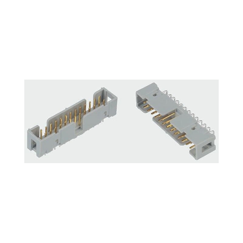 1 pcs - 3M 2500 Series Right Angle Through Hole PCB Header, 34 Contact(s), 2.54mm Pitch, 2 Row(s), Shrouded