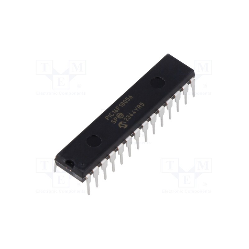 10 pcs : PIC16F18056-E/SP - IC: PIC microcontroller, 28kB, 32MHz, 1.8÷5.5VDC, THT, SPDIP28
