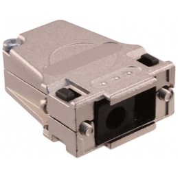 1 pcs - Harting Metal Angled D Sub Backshell, 9 Way, Strain Relief