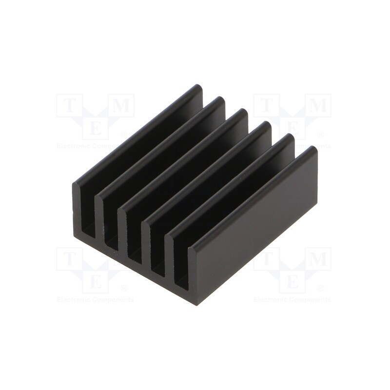 10 pcs : SK 652 25 SA - Heatsink: extruded, grilled, black, L: 25mm, W: 21mm, H: 10mm, 20.8K/W