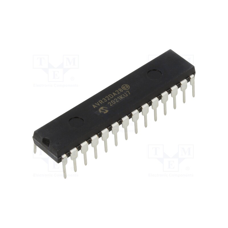 10 pcs : AVR32DA28-I/SP - IC: AVR microcontroller, SPDIP28, 1.8÷5.5VDC, Ext.inter: 23, Cmp: 3