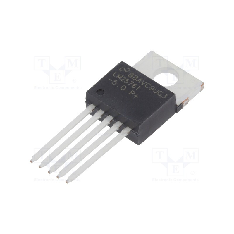 10 pcs : LM2576T-5.0/NOPB - IC: PMIC, DC/DC converter, Uin: 4÷40VDC, Uout: 5VDC, 3A, TO220-5