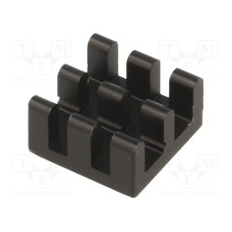 10 pcs : ICK BGA 11 X 11 X 6 - Heatsink: extruded, black, L: 11mm, W: 11mm, H: 6mm, aluminium