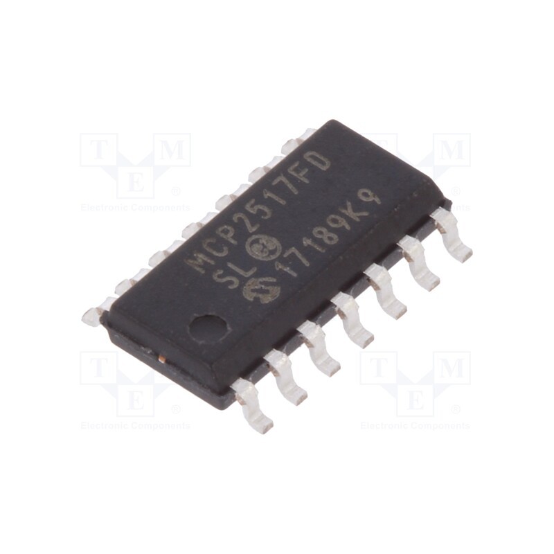 10 pcs : MCP2517FD-H/SL - IC: CAN controller, GPIO, 8Mbps, 2.7÷5.5VDC, SO14, -40÷150°C