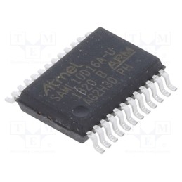 10 pcs : ATSAML10D16A-YU - IC: ARM microcontroller, SO24, 1.62÷3.6VDC, Ext.inter: 8, Cmp: 2