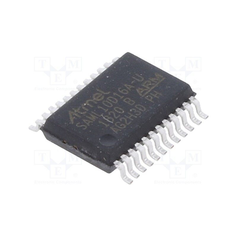 10 pcs : ATSAML10D16A-YU - IC: ARM microcontroller, SO24, 1.62÷3.6VDC, Ext.inter: 8, Cmp: 2