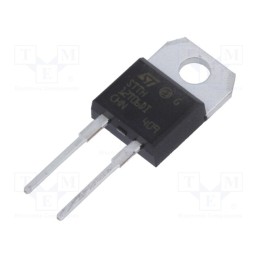 10 pcs : STTH12T06DI - Diode: rectifying, THT, 600V, 12A, , Ifsm: 90A, TO220ACIns, 23ns
