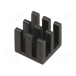 10 pcs : ICK BGA 11 X 11 X 10 - Heatsink: extruded, black, L: 11mm, W: 11mm, H: 10mm, aluminium