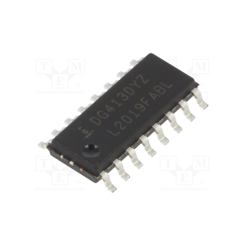 10 pcs : DG413DYZ - IC: analog switch, SPST-NO/NC, Ch: 4, SO16, , ±5÷20VDC,5÷44VDC