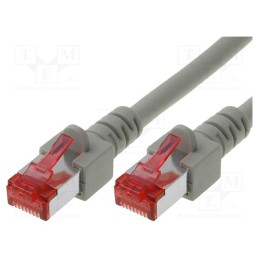 10 pcs : 82857 - Patch cord, S/FTP, 6, stranded, Cu, LSZH, grey, 0.5m, 27AWG