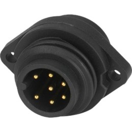1 pcs - RS PRO Circular Connector, 7 Contacts, Panel Mount, Male, IP67