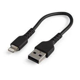 1 pcs - StarTech.com USB 2.0 Cable, Male USB A to Male Lightning Rugged USB Cable, 15cm