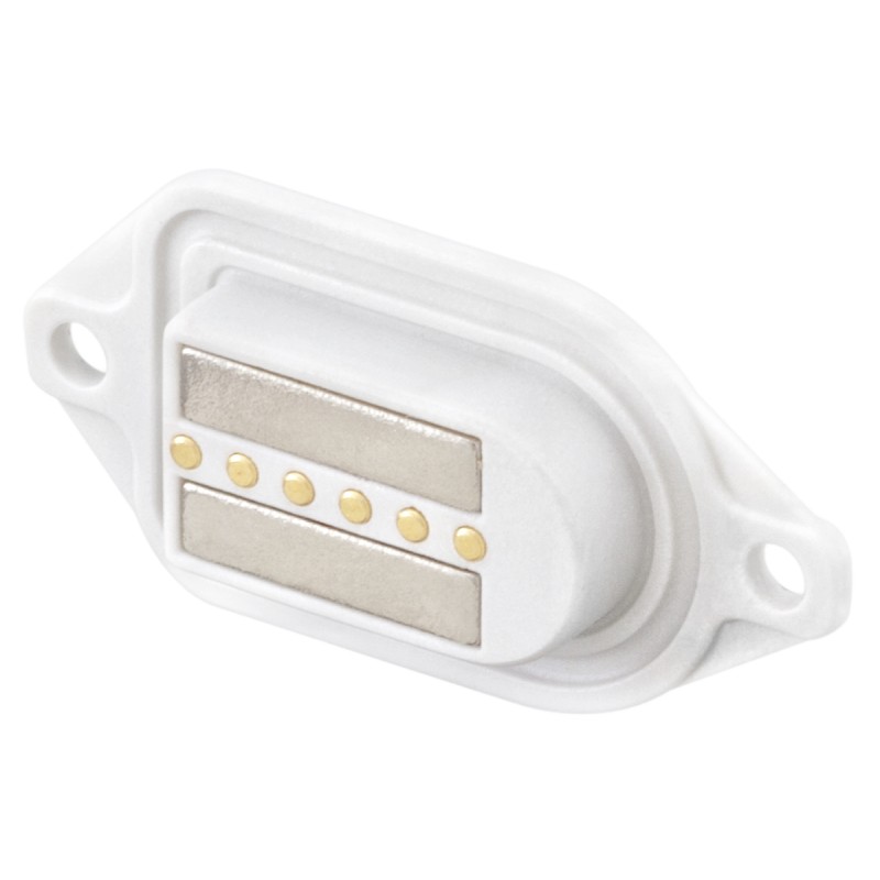 1 pcs - Rosenberger, MultiMag 6, Straight Panel Mount Female Magnetic Connector, Solder Termination