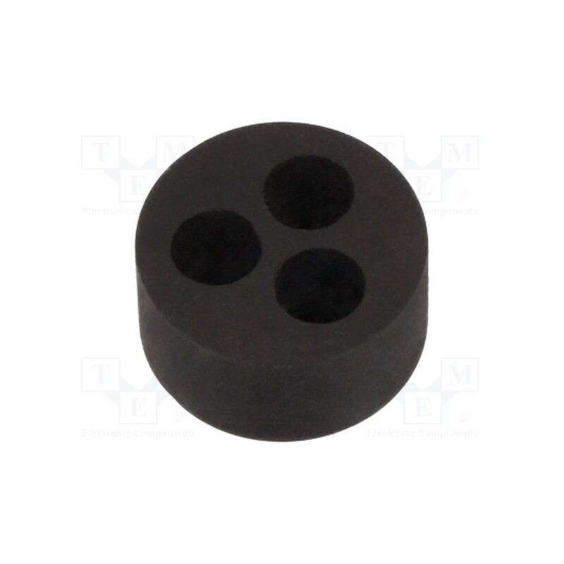 10 pcs : HELUTOP HT-MFDE M20 3X5 - Insert for gland, 5mm, M20, IP68, NBR rubber, Holes no: 3, HT-MFDE