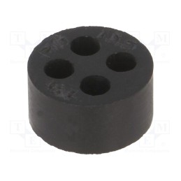 10 pcs : HELUTOP HT-MFDE M20 4X4 - Insert for gland, 4mm, M20, IP68, NBR rubber, Holes no: 4, HT-MFDE
