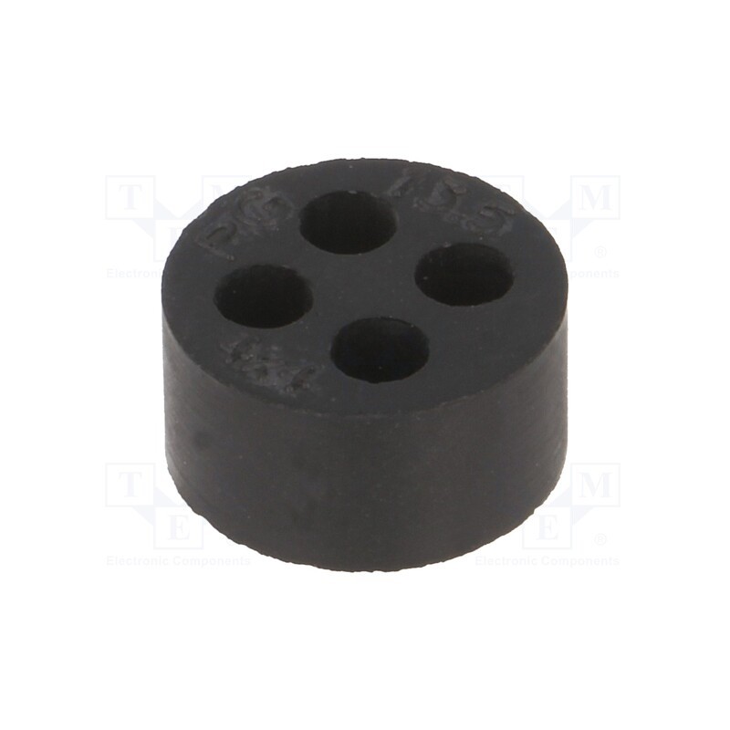 10 pcs : HELUTOP HT-MFDE M20 4X4 - Insert for gland, 4mm, M20, IP68, NBR rubber, Holes no: 4, HT-MFDE