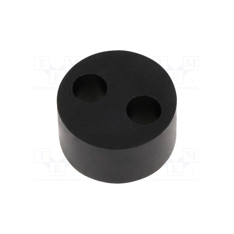 10 pcs : HELUTOP HT-MFDE M25 2X6 - Insert for gland, 6mm, M25, IP68, NBR rubber, Holes no: 2, HT-MFDE