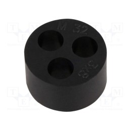 10 pcs : HELUTOP HT-MFDE M32 3X8 - Insert for gland, 8mm, M32, IP68, NBR rubber, Holes no: 3, HT-MFDE
