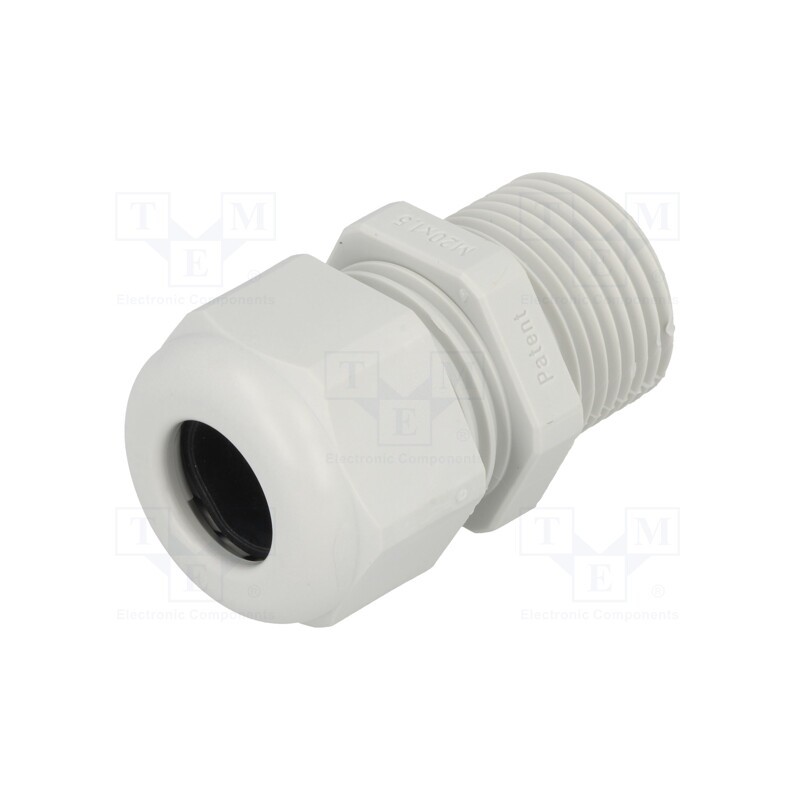 10 pcs : HSK-L M20 RAL7035 99842 - Cable gland, with long thread, M20, 1.5, IP68, polyamide, HSK-L