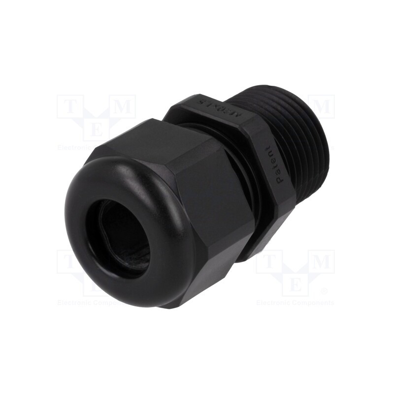 10 pcs : HSK-L M20 RAL9005 99850 - Cable gland, with long thread, M20, 1.5, IP68, polyamide, black