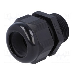 10 pcs : HT 1” RAL9005 BSK NPT - Cable gland, NPT1', IP68, polyamide, black, HELUTOP HT-NPT