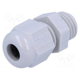 10 pcs : HT M12 RAL7035 - Cable gland, M12, 1.5, IP68, polyamide, grey, HELUTOP HT-M