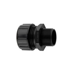 1 pcs - Flexicon Fixed Straight, Conduit Fitting, 40mm Nominal Size, M40mm, Nylon, Black