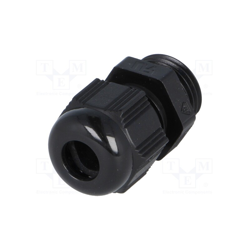 10 pcs : HT M16 RAL9005 93938 - Cable gland, M16, 1.5, IP68, polyamide, black, HELUTOP HT-M