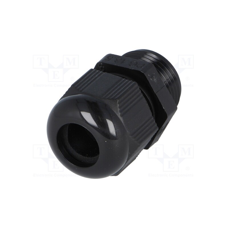 10 pcs : HT PG13.5 RAL9005 - Cable gland, PG13,5, IP68, polyamide, black, HELUTOP HT-PG