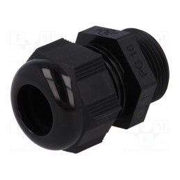 10 pcs : HT PG16 RAL9005 - Cable gland, PG16, IP68, polyamide, black, HELUTOP HT-PG