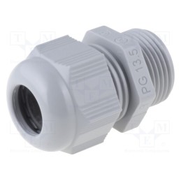 10 pcs : HT PG21 RAL7001 - Cable gland, PG21, IP68, polyamide, dark grey, HELUTOP HT-PG