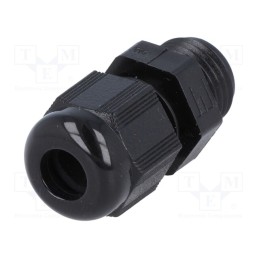 10 pcs : HT PG7 RAL9005 - Cable gland, PG7, IP68, polyamide, black, HELUTOP HT-PG