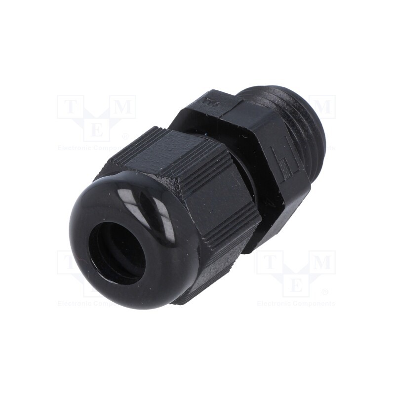 10 pcs : HT PG7 RAL9005 - Cable gland, PG7, IP68, polyamide, black, HELUTOP HT-PG