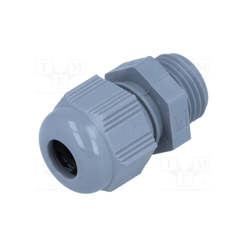 10 pcs : HT PG9 RAL7001 - Cable gland, PG9, IP68, polyamide, dark grey, HELUTOP HT-PG
