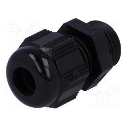 10 pcs : HT PG9 RAL9005 - Cable gland, PG9, IP68, polyamide, black, HELUTOP HT-PG