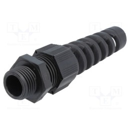 10 pcs : HT-K M16 RAL9005 - Cable gland, with strain relief, M16, 1.5, IP68, polyamide, black