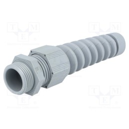 10 pcs : HT-K PG13 RAL7001 - Cable gland, with strain relief, PG13,5, 1.5, IP68, polyamide