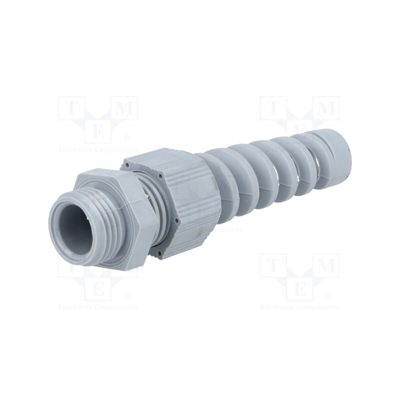 10 pcs : HT-K PG9 RAL7001 - Cable gland, with strain relief, PG9, 1.5, IP68, polyamide