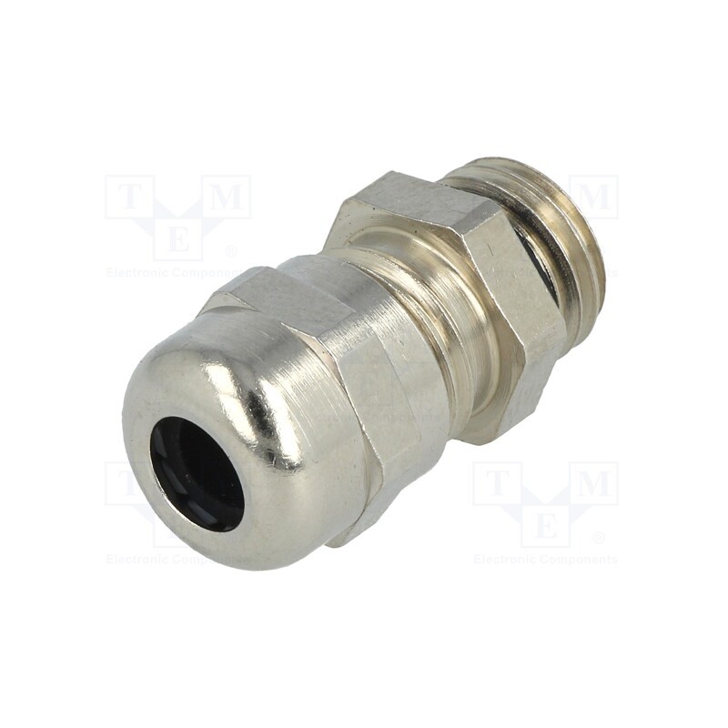 10 pcs : HT-MS M12X1.5 - Cable gland, M12, 1.5, IP68, brass, Body plating: nickel