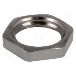 10 pcs : KM MS M25X1.5 - Nut, M25, brass, nickel, 30mm, Pitch: 1.5