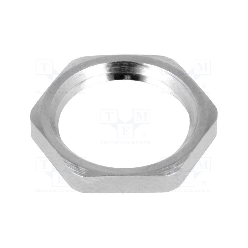 20 pcs : KM MS PG9 - Nut, PG9, brass, nickel, 18mm