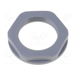 10 pcs : KMK-PA RAL7001PG13.5 - Nut, PG13,5, polyamide, 27mm, dark grey, -40÷100°C, Thread: PG