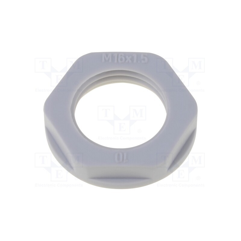 10 pcs : KMK-PA RAL7035 M20 - Nut, M20, polyamide, 26mm, grey, -40÷100°C, Thread: metric