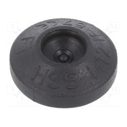 50 pcs : HSS-M12-TPE RAL9005 - Grommet, Ømount.hole: 12mm, elastomer thermoplastic TPE, black